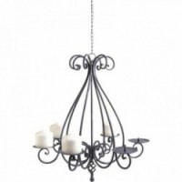 Chandelier suspension for metal candles