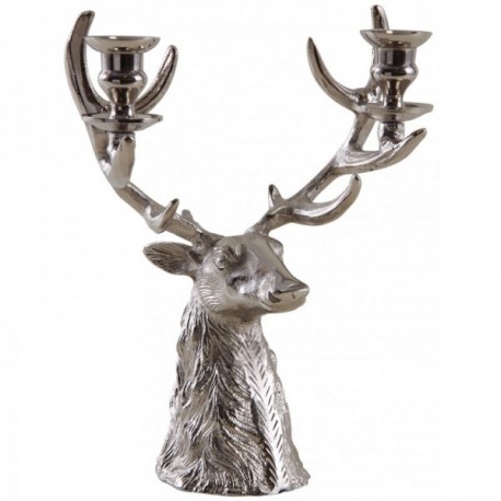 Aluminum deer head candle holder