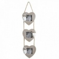 Porte-photos à suspendre 3 photos coeurs