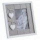 Photo heart frame in wood and glass to pose – Romantic decoration and precious memory