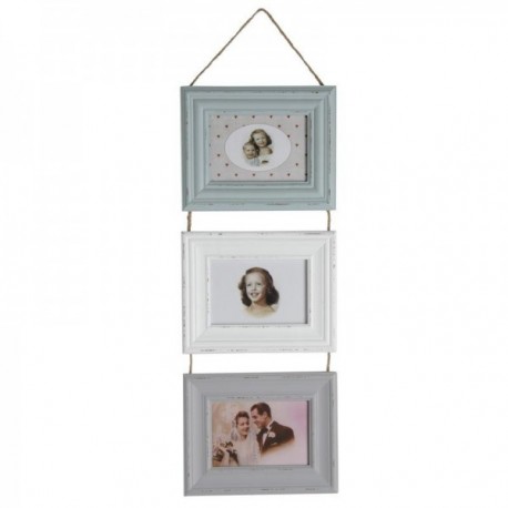 Wall hanging photo frame for 3 photos 9 x 13 cm