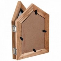 Treverk Form House 2 Visninger | Dobbel original Fotoholder for innredning Stue og rom
