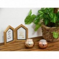 Treverk Form House 2 Visninger | Dobbel original Fotoholder for innredning Stue og rom