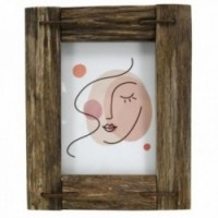 Cadre photo en bois vieilli photo de 13 x 18 cm