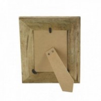 Rama na zdjęcia z zdjęciem skóry drewna i krowy 13 x 18 cm