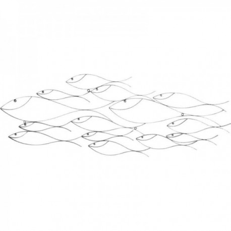 Wall decoration Metal fish bench