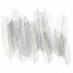 Silver Metal Leaves Wall Decor