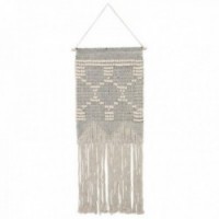 Wall hanging decoration with cotton fringes