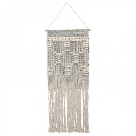 Wall decoration with cotton fringes