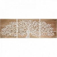 Wooden triptych paintings tree of life