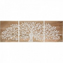 Pinturas trípticas de madeira árvore da vida