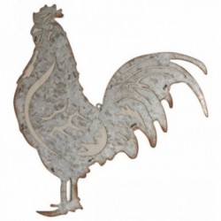 Patinated metal rooster...