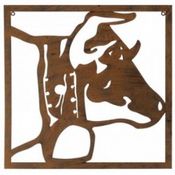 Aged Metal Cow Wall Décor