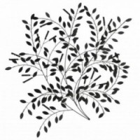 Wanddekoration Metall Zweig Baum und Blätter Tischfreigabe Natur Chic