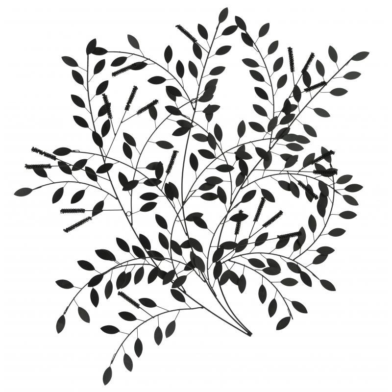 Wall Decoration Metal Branch Tree and Leaves Table Relief Nature Chic