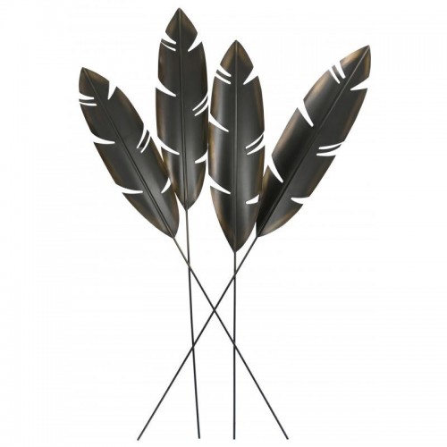 Metal Wall Decor Feathers Bord Moderne Relief & Modern Design