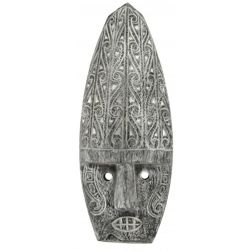 Ethnische hölzerne hölzerne hölzerne Maske geschnitzte graue handgemachte Déco-Mode