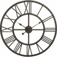 Large round metal clock Ø 70 cm | Industrial & Silent Giant Wall Clock for Living Room