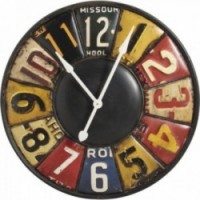 Stor Round Metal Round Wall Clock Ø79 cm | Gigantisk industriell klocka tyst för vardagsrum