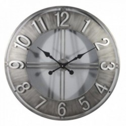 Grande relógio de parede redondo de metal Ø 76 cm