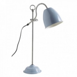 Lámpara de escritorio de metal lacado azul