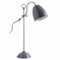 Gray lacquered metal desk lamp