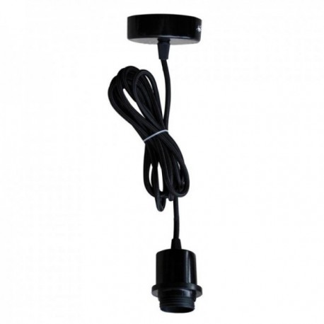 Black electric cable for pendant lamp lampshade E27 socket