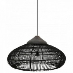 Shade in black stained rattan Ø 60 cm