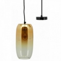 Amber and glossy glass suspension