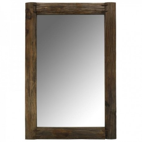 Rustic Reclaimed Wood Rectangular Wall Mirror