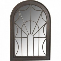 Espejo de ventana de metal redondeado