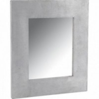 Specchio da parete quadrato in cornice in zinco stile metallo decorazione industriale