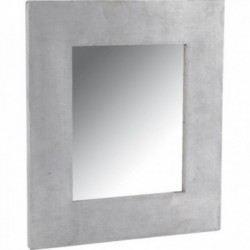 Miroir mural carré en zinc 30 x 33 cm