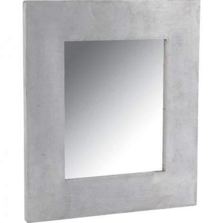 Firkantet zink vægspejl 30 x 33 cm