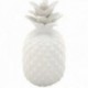 White resin deco pineapple modern design, chic decorative object to fit for interior