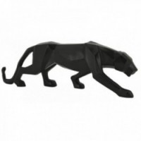 Decorative black resin panther