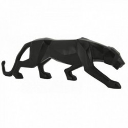 Dekorativer Panther aus schwarzem Harz