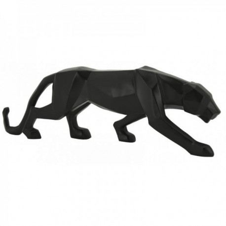 Decorative panther in black resin