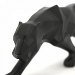 Decorative black resin panther