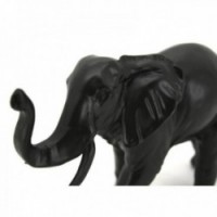 Elefante de decoración de resina teñida negra