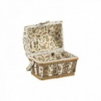 Houten naaddoos met dienblad en compartimenten