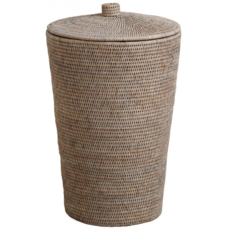 26-0033/1 CESTO PORTABIANCHERIA IN RATTAN DECAPATO BIANCO CESTO  PORTABIANCHERIA PORTAGIOCHI VIMINI RATTAN MIDOLLINO BAULE [26-0033/1] -  €60.00 : Dal Pozzo Shop, Cesteria Arredamento Rattan