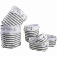 Ustaw 3 kosze z pralnymi + 3 koszyki bawełniane