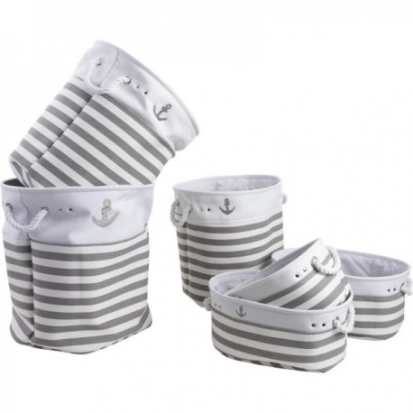 Ustaw 3 kosze z pralnymi + 3 koszyki bawełniane