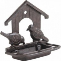 Gekleed mompelde vogelvoeder: Bath & Bird of Rustic Birds, Exterior Suspendeed Outdoor Garden Decoration