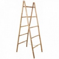 Escalera de bambú doble plegable