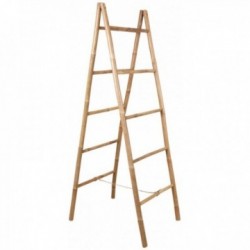 Escalera de bambú doble plegable