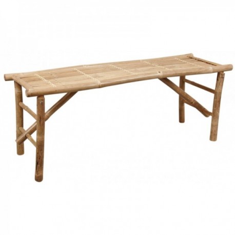 Foldable Natural Bamboo Bench: Folding Garden, Balcony & Interior Softens | Small eco-friendly wooden bench