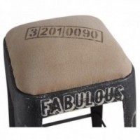 Industriell barstol i svart metall