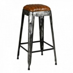 High bar stool in metal and...